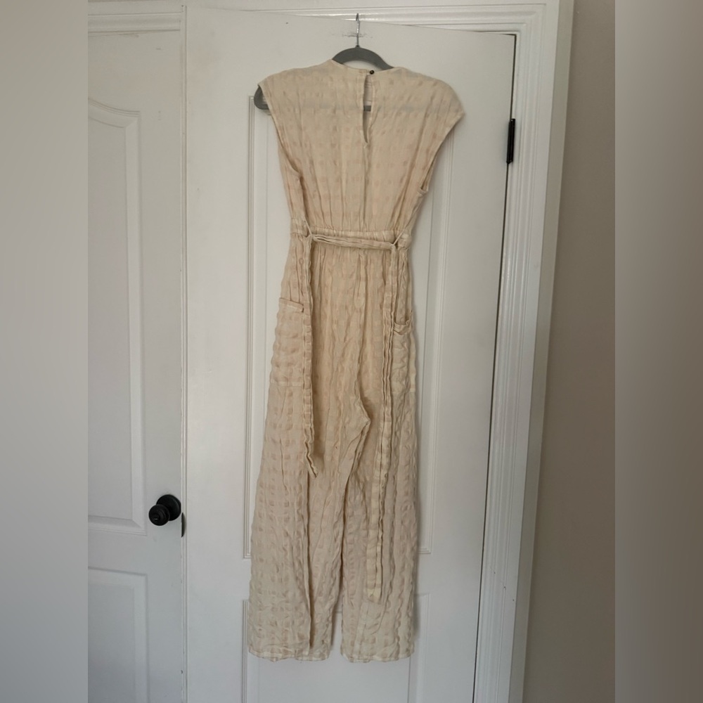 Mara Hoffman Whitney Jumpsuit Organic Cotton Cover Up Pockets Tie Waist $325 - Picture 6 of 9